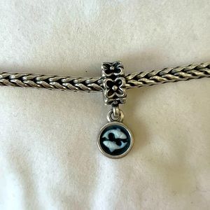 Pandora Retired Pisces Cameo Agate Charm